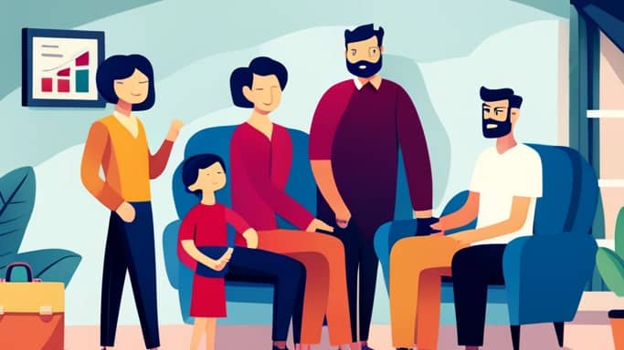 Familientherapie Wien 1140: es können unterschiedliche Kombinationen von Angehörigen anwesend sein
